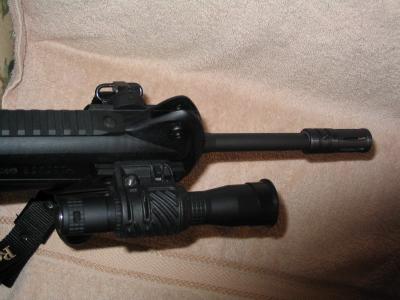 .40 Cal Storm with Muzzle break and T-3 LED flashlight