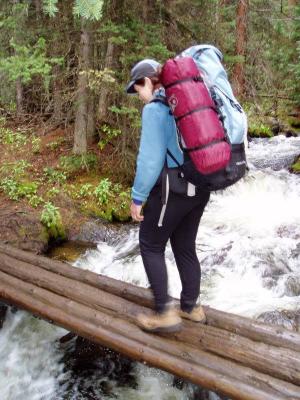 Log creek crossing