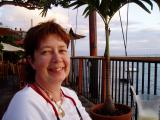 Nice picture of Cathy at restraunt in Lahania