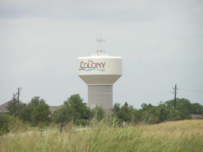 The Colony TX water tower.JPG