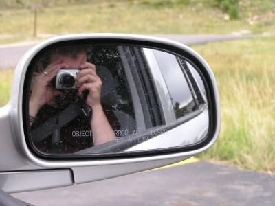 Self portrait in car mirror - Estes Park CO.JPG