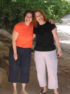 Carolyn and Frances at Boulder Creek.