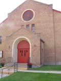 Church front in Raton New Mexico.JPG
