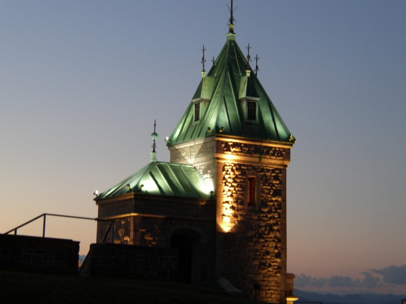 Chateau Frontenac Tower at Dusk.jpg