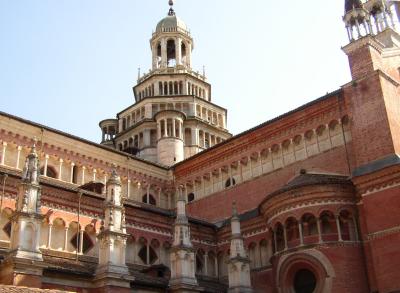 Certosa spire from the cloister
