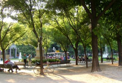 Piazza Roma, a green oasis.