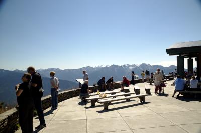This is the visitor center at the top of Hurricane Ridge