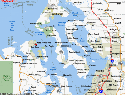 Our little part of Puget Sound.  That's Whidby Island just to the right of us.