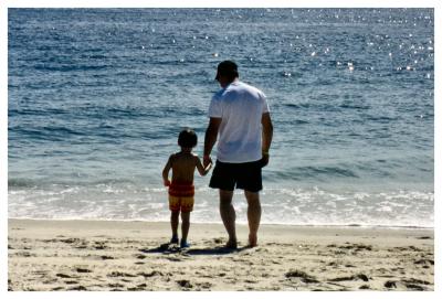 Walking on the beach