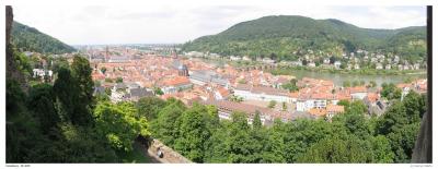 Widok z Heidelberger Schloss na Heidelberg