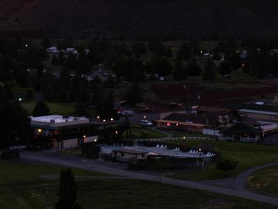 Village at dusk