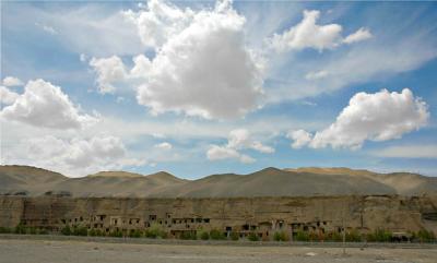 Outside view of Mogao Caves