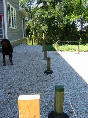 Phase 3 - Posts for main beam, in perfect row