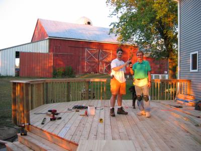 Cheers! Done (Except for sealing and step railings). 520 sq. ft!