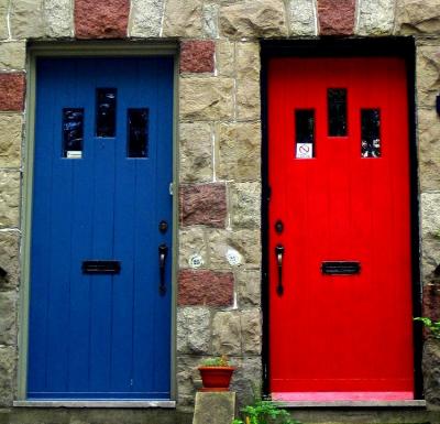 Red and Blue Door