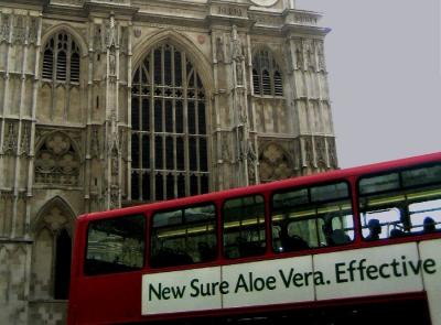 Bus and Westminister Abbey