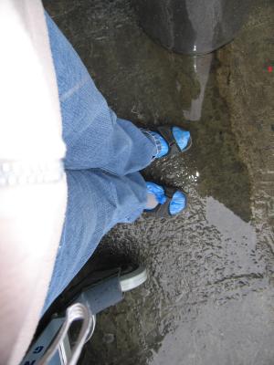 ... no umbrella but feet protection :-)