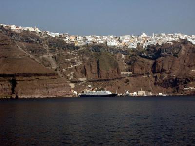 Ankunft auf Santorini