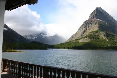 Lakeside at Many Glacier Lodge.