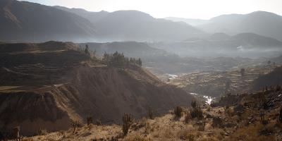 Early morning mist, Colca valley river