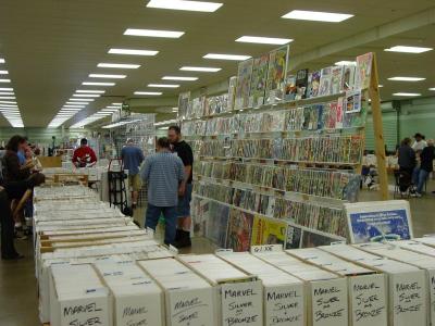 Rows of Comics and collectiables