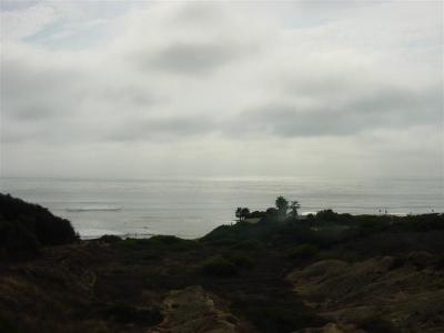 coastline with marine layer