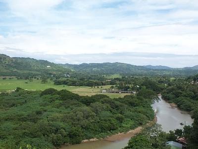 view of the valley and river