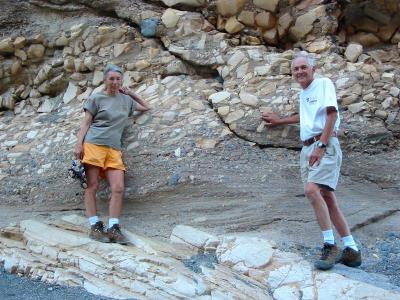 Hikers in Mosaic Canyon