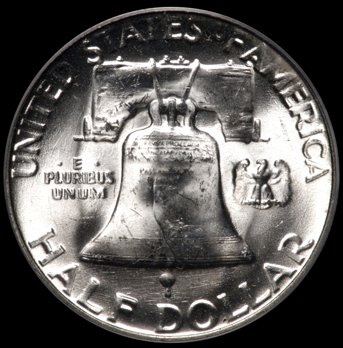 1956 Franklin Half Dollar PCGS MS 64 FBL rev