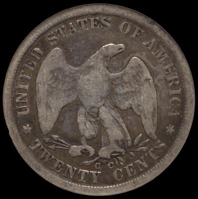 1875-CC Twenty CentsANACS VG 8