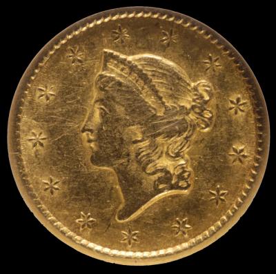 1852-O Type OneGold DollarNGC XF 45