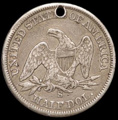 1861-s Seated Half Dollar