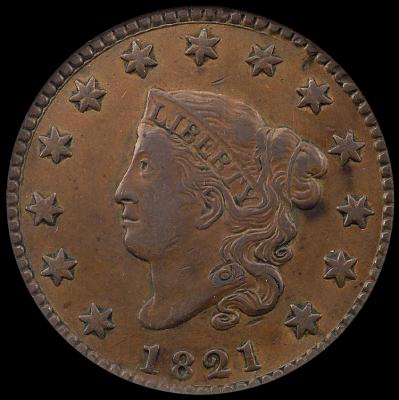 1821 N-2NGC XF 45 (CAC)