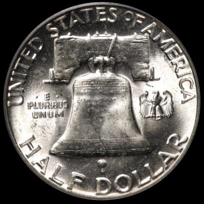 1950 Franklin Half Dollar PCGS MS 64 FBL rev