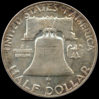 1953 Franklin Half Dollar PCGS MS 65 rev