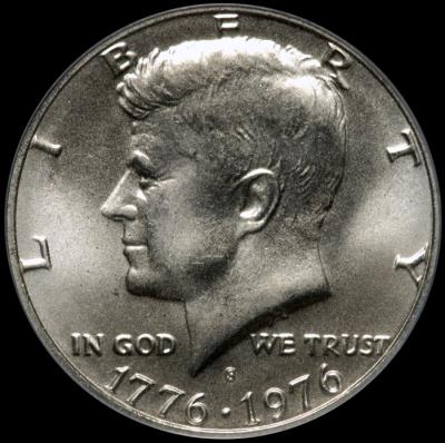 1976-S Silver Bicentenial Kennedy Half DollarPCGS MS 67