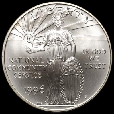 1996-S NCS Silver DollarPCGS MS 69