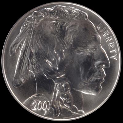 2001-d Silver Buffalo DollarPCGS MS 69