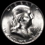 1956 Franklin Half Dollar PCGS MS 64 FBL obv