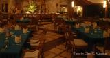 Empty chairs at empty tables