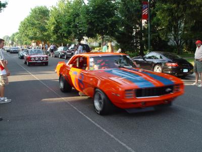 A A/SEDAN CAMARO IN THE PARADE IN DOWNTOWN ELKHART