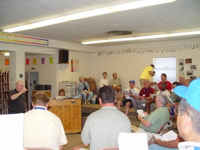 ALUMNI MEMBERS OF THE BOYS TOWN CHOIR PRACTICE FOR SUNDAYS MASS