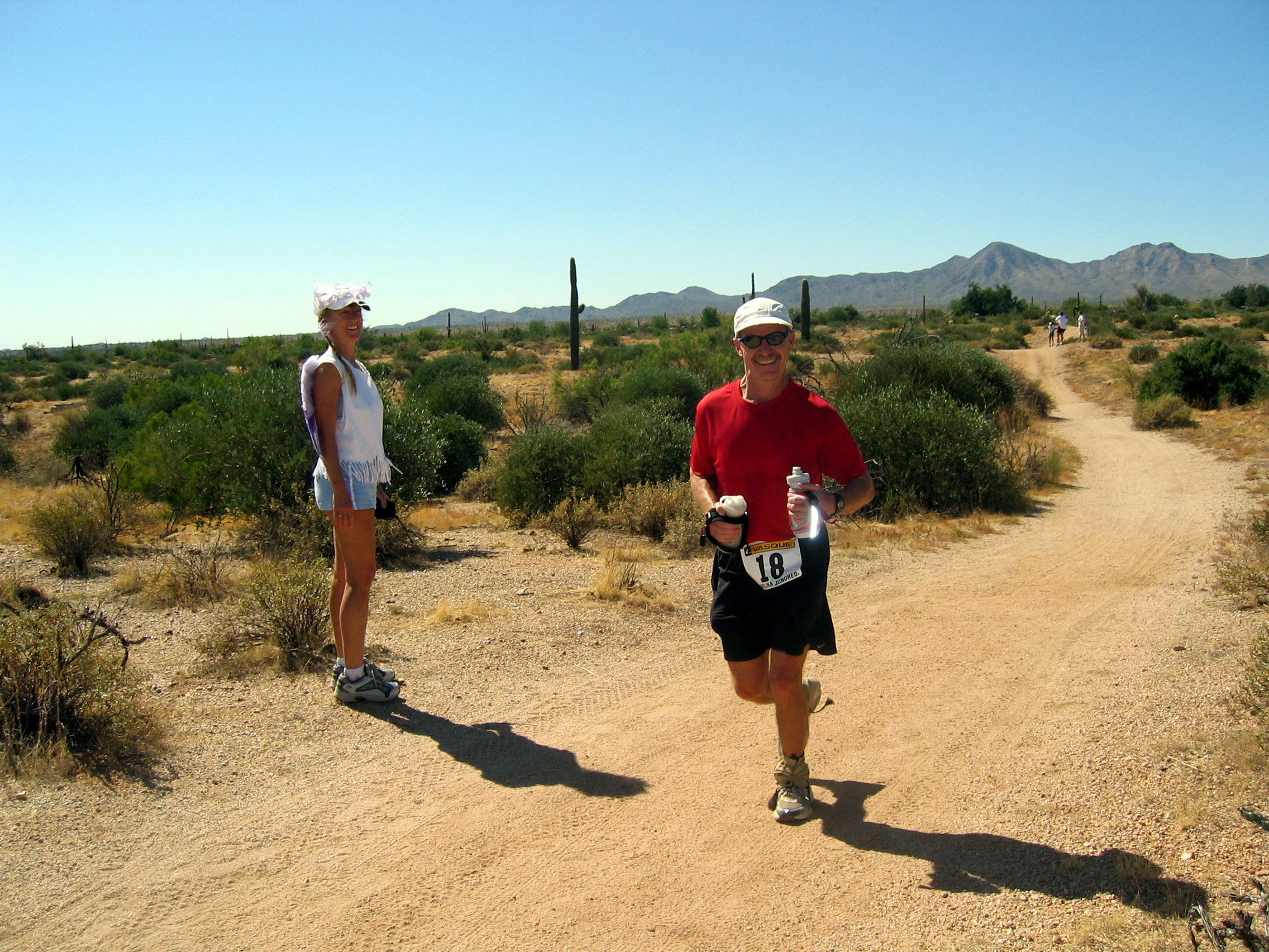 Runners coming back to the Javelina Jeadquarters after loop 2