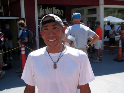 Glenn Tachiyama, part of Scott Jurek's crew team for the second year