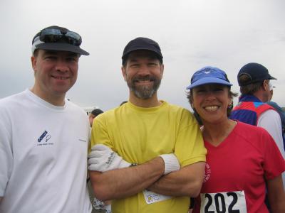 David, Stan, Maura at the Yakima Marathon