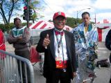 Dr. Noel Nequin from Chicago appropriately dressed for triage at the Chicago Marathon