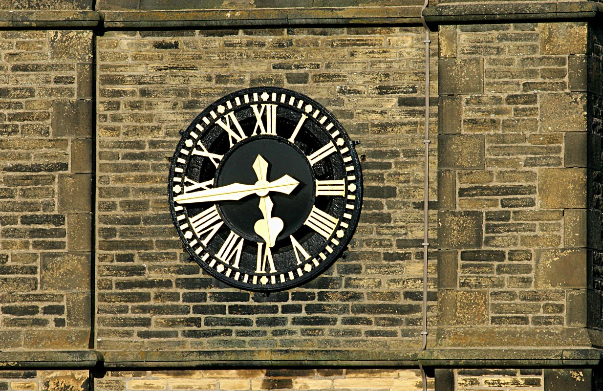Village church clock