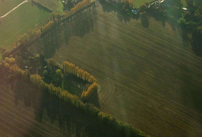 Morning mist from the air