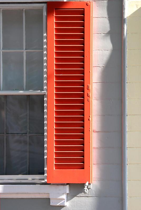 Red on white