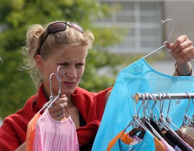 Shopping in the open-air market
